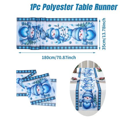 Christmas Table Runner Merry Christmas Decoration for Home Xmas Party Decor 2025 Navidad Notal Noel Ornament Happy New Year 2