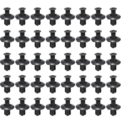 8mm Plastic Rivets Fasteners Screw Car Bumper Fender Black Rivet Car Fastener Clips for Toyota Focus Kia Nissan Yamaha