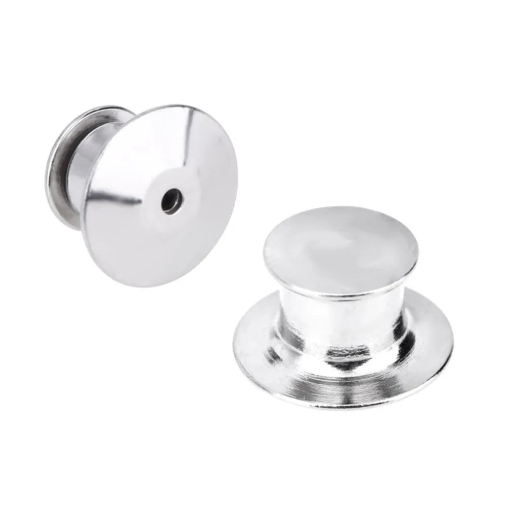 10-20Pcs/Lot Metal Locking Pin Back Locking Pin Keeper Clasp For DIY Backing Brooch Lapel Pin Badge Tie Jewelry Accessories