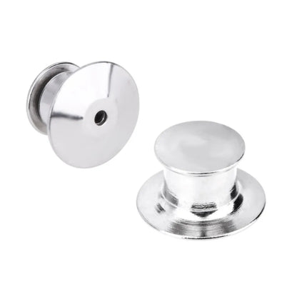10-20Pcs/Lot Metal Locking Pin Back Locking Pin Keeper Clasp For DIY Backing Brooch Lapel Pin Badge Tie Jewelry Accessories