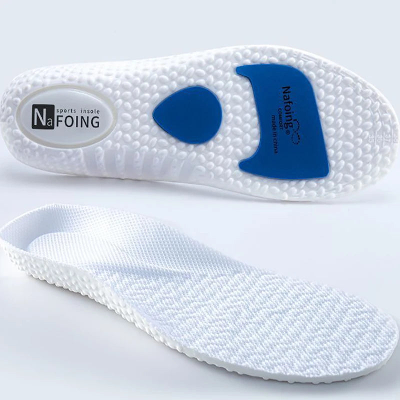 Soft-soled Sports Insoles for Men Shock-absorbing and Breathable in Summer Not Tiring To Stand for A Long Time - White / EU43