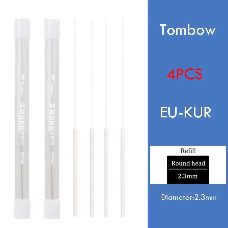 Tombow MONO Zero Eraser Flat / Super Fine Rubber Tip Pen Type Professional High Precision Pencil Eraser For Manga Highlight -