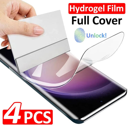 4pcs Hydrogel Film For Samsung Galaxy S26 S25 S24 S23 S22 S21 S20 Ultra Plus Screen Protector For Samsung S25 S24 S23 S20 S21