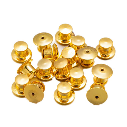 10/30/50 Pieces Locking Pin Backs Metal Pin Backs Locking Pin Keepers Locking Clasp For DIY Enamel Brooch Badge Jewelry Makin