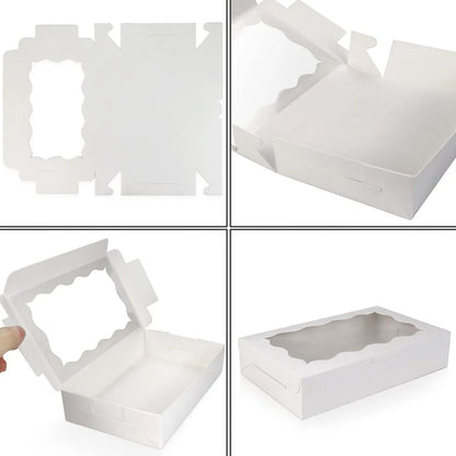 10/20/50pcs gift box with clear window-suitable for packaging, wedding, party birthday decoration and small business supplies