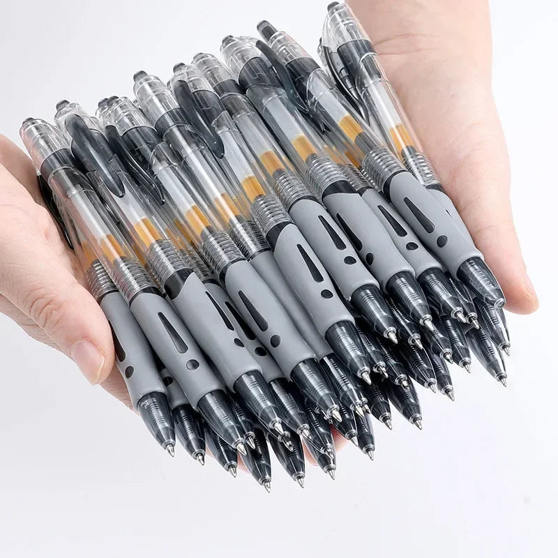 13/30pcs Retractable Gel Pens Set Black/Red/Blue Ink Ballpoint for Writing Refills Office Accessories School Supplies Station