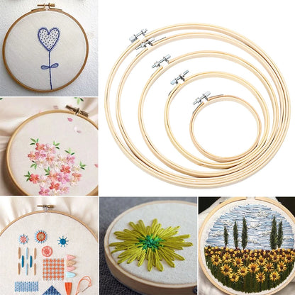 8/10/13/15/18/30cm Embroidery Hoop DIY Needlecraft Cross Stitch Machine Bamboo Frame Ring Round Loop Hand Household Sewing To