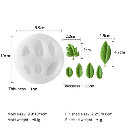 DIY Leaf Silicone Mold Leaves Maple Leaf Mold Handmade Soap Epoxy Resin Decoration Mould - F470-2