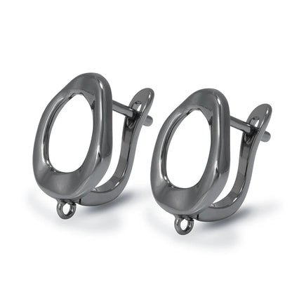 Silver Color Brass Earring Hooks for DIY Jewelry Making Handmade Silver Color Jewelry Accessories Findings Eawires - Gun Blac