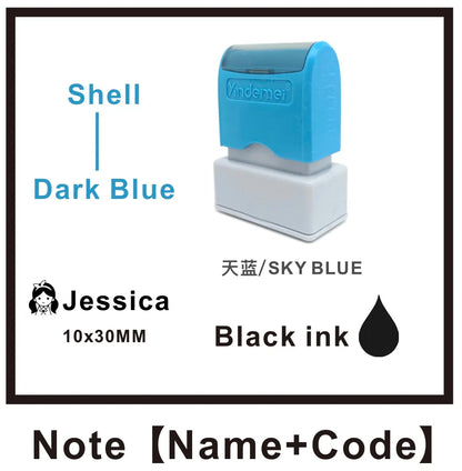 Custom Teacher Name Ink Stamp Signature Calligraphy Selfing-Inking Personalized Letter Stamp For School Student