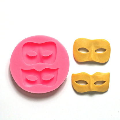 DIY Sugarcraft Mask Silicone Mold Fondant Mould Cake Decorating Tools Chocolate Gumpaste Molds Cupcake Baking Tools