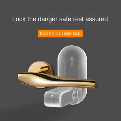 Non Punching Door Handle Safety Lock Protective Door Handle Concealed Buckle Lock Children's Pet Door Blocking Device