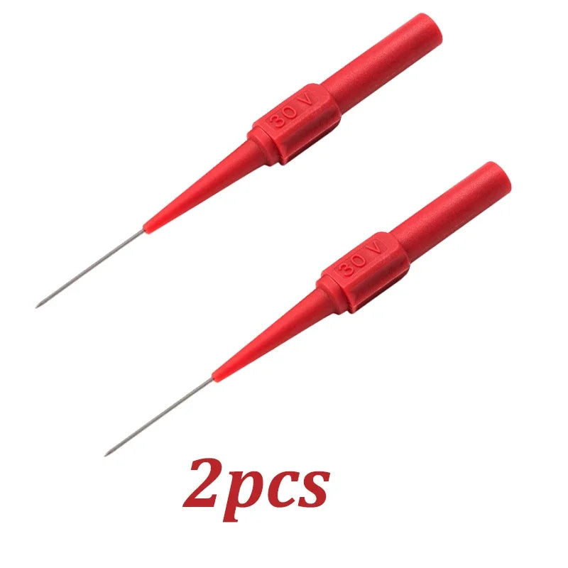 10Pcs 30V Diagnostic Tools Multimeter Test Lead Extention Back Piercing Needle Tip Probes Car Automotive Test Probe Kit 0.7MM