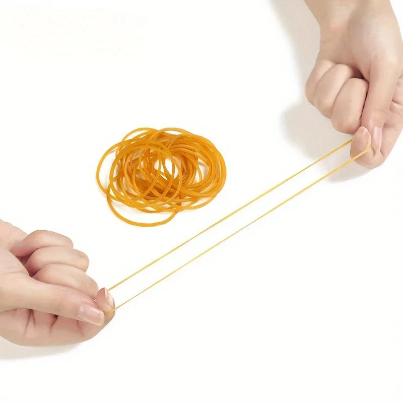 High elastic yellow rubber band - set of 100/300/666 pieces, with a diameter of 38 millimeters, durable natural rubber, suita