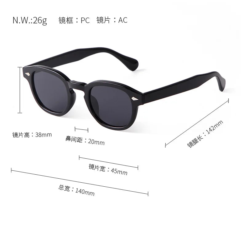 Vintage Fashion Shell Round Sunglasses Women Men 2024 Brand Design Retro Rivet Yellow Blue Lens Square Sun Glasses Female UV4
