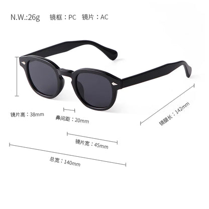 Vintage Fashion Shell Round Sunglasses Women Men 2024 Brand Design Retro Rivet Yellow Blue Lens Square Sun Glasses Female UV4