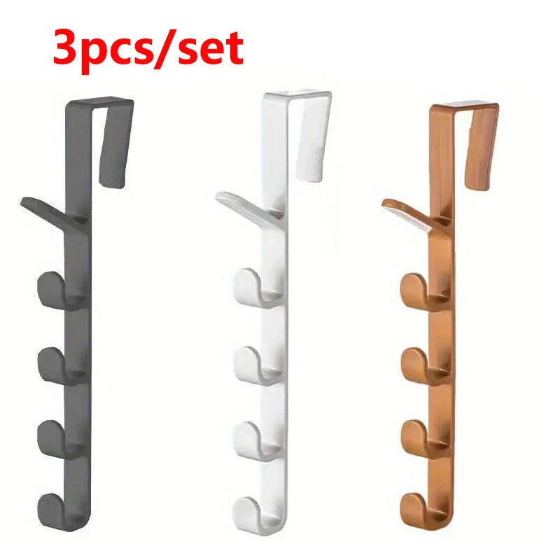 1/3pcs Bedroom Door Hanger Clothes Hanging Rack Over The Door Plastic Home Storage Organization Purse Holder For Bags Rails
