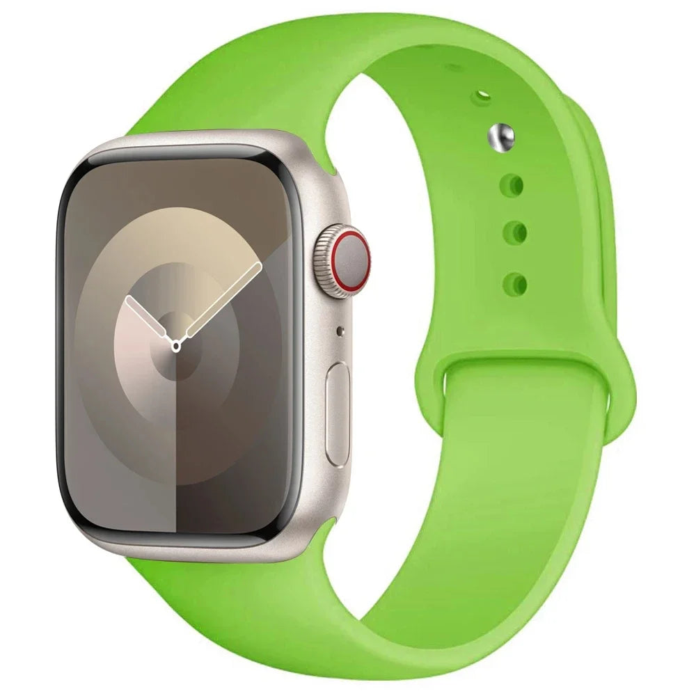 Silicone Band For Apple Watch strap 44mm 45mm 40mm 41mm 42-38mm 45 mm sport bracelet iwatch series 8 7 6 5 4 3 SE 9 Ultra 2 4