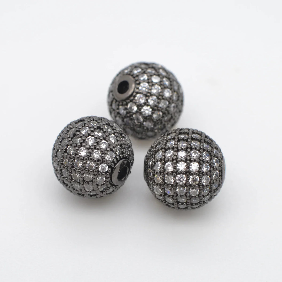 Beads for Jewelry Making Gold Silver Color Accessories Paved Zircon Spacer Bead String Beaded Diy Necklace Bracelet Chain Cha