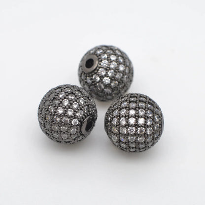 Beads for Jewelry Making Gold Silver Color Accessories Paved Zircon Spacer Bead String Beaded Diy Necklace Bracelet Chain Cha