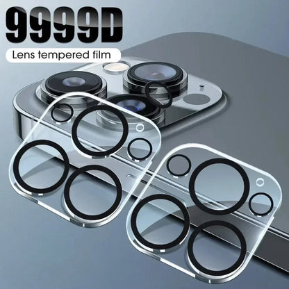 1-5Pcs Tempered Glass for iPhone 17 16 15 14 13 Pro Max Plus Mini Camera Lens Protector Black Circle Protective Lens Film Cov