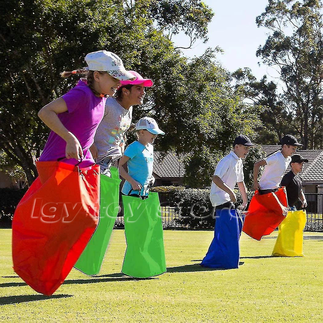 Sack Race Bags for Kids Colorful Oxford Cloth Jumping Sacks Outdoor Group Relay Game for Kindergarten Sports Day Family Party