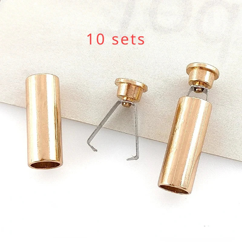 10 Sets Detachable Stopper With Lid Cap Rectangle Cord Ends Lock Stoppers For Rope Apparel Sportswear Parts Accessories