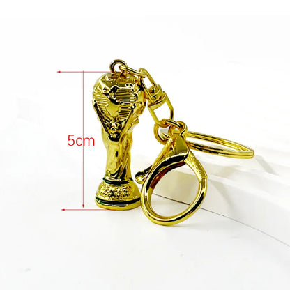 2026 FIFA Trophy Keychain Football Trophy Pendant Soccer Fan Souvenir Backpack Charm Collectible Gift Mascot Model - 5cm Lobs