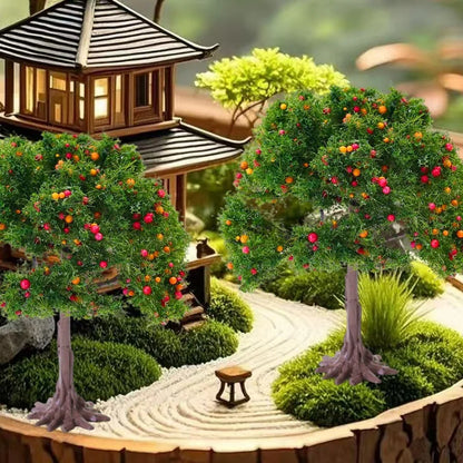 Realistic Fruit Tree Decor Miniature Landscape Table Model Ornaments DIY Fruit Trees Figurines DIY Microlandscape Decorations