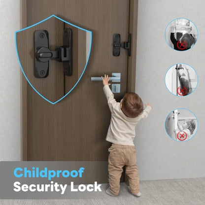 90/180 Degree Flip Door Lock Home Security Sliding Door Latch Small Gate Latches Hardware Anti-theft Lock Zinc Alloy Door Bol