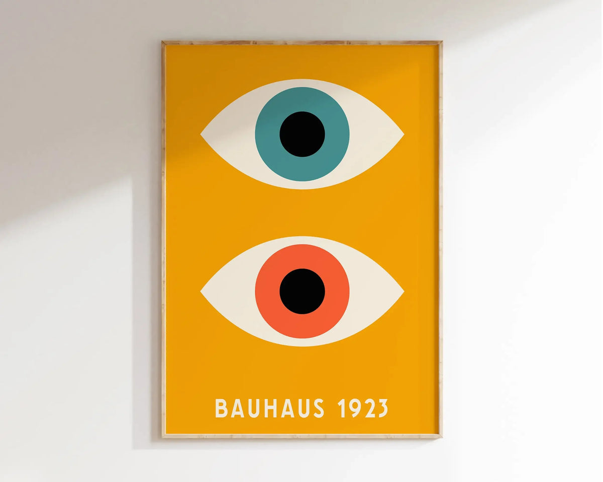 Mid Century Bauhaus Geometric Canvas Prints Poster Retro Abstract Wall Art Painting Pics for Modern Living Room Home Decorati
