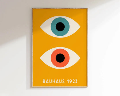 Mid Century Bauhaus Geometric Canvas Prints Poster Retro Abstract Wall Art Painting Pics for Modern Living Room Home Decorati