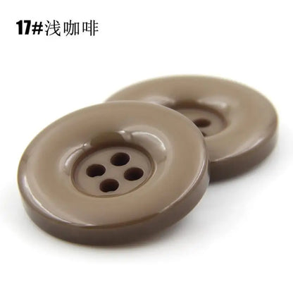 15mm 18mm 20mm 23mm 25mm 28mm 30mm 34mm 38mm 4 Hole Plastic Resin Round Buttons Black White Button For Sewing Scrapbooking DI