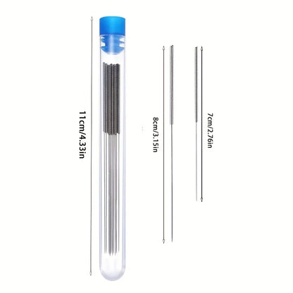 10-Piece Stainless Steel Cleaning Nozzle Kit - Window Wiper, 3D Printer Nozzle, Gas Stove, Shower Needle Unclogging Brush