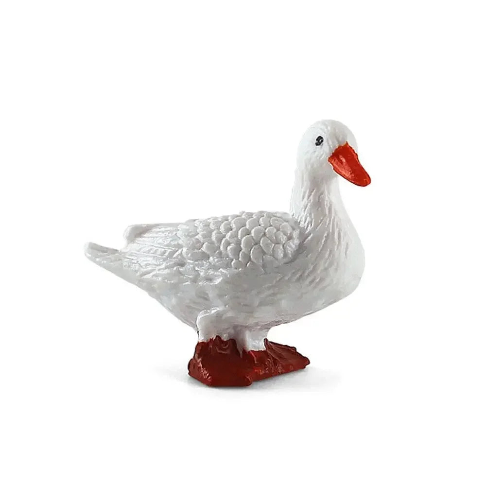 Realistic Animal Model Simulated Poultry Miniatures Farm Dog Duck Cock Figurines Creative Education Kids Gift for Children