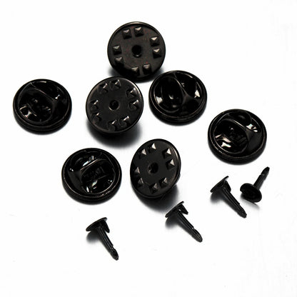 100pc Metal Locking Pin Back Brooch Badge Holder Lapel Base For DIY Jewellery Material Making Supply Craft Accessories Handma