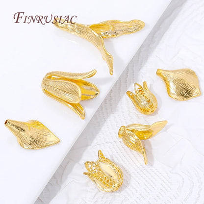 18K Gold Plated Brass Bead Caps,Tassel End Caps For Jewelry Making Findings,DIY Necklaces&Bracelets Accessories