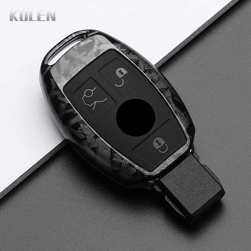 2 3 Buttons Carbon Fiber Car Key Case Cover Fob For Mercedes Benz A B C E Class GLS GLA GLK GLC CLS CLA W204 W205 W212 W463 W