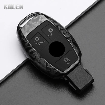 2 3 Buttons Carbon Fiber Car Key Case Cover Fob For Mercedes Benz A B C E Class GLS GLA GLK GLC CLS CLA W204 W205 W212 W463 W