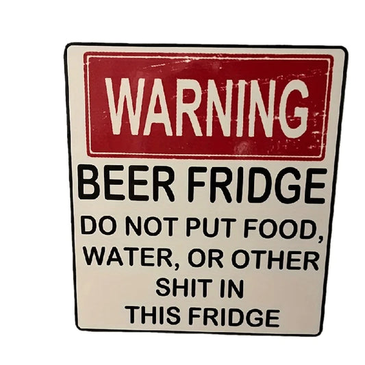 1pc, Funny Warning Sign Beer Stickers,Kitchen Accessaries, Kitchen Decor, Home Decor, Dorm Essential, Valentine's Day Gifts