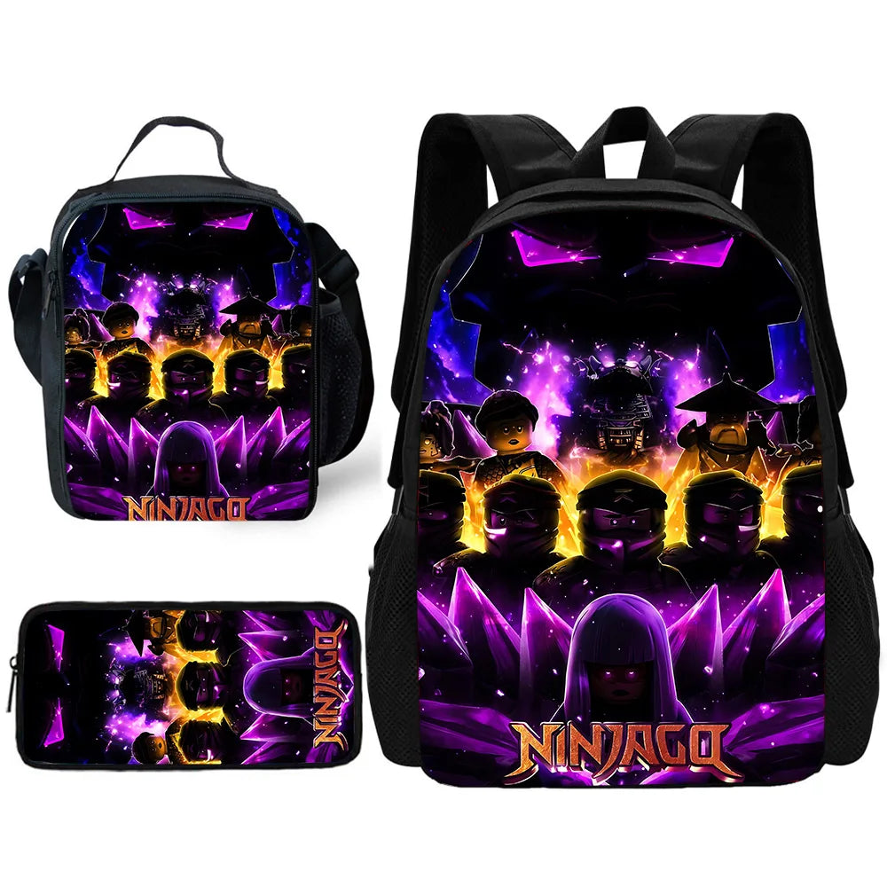 Child School Cool Game NinjagoS-Backpack with Lunch Bags ,Pencil Bags ,School Bags for Boys Girls Best Gift - TZ-46X23A7