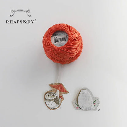 Rhapsody Size #8 Pearl Cotton Crochet Thread Embroidery Craft Needle Cross Stitch Egyptian Cotton Mercerized 12 Balls Set