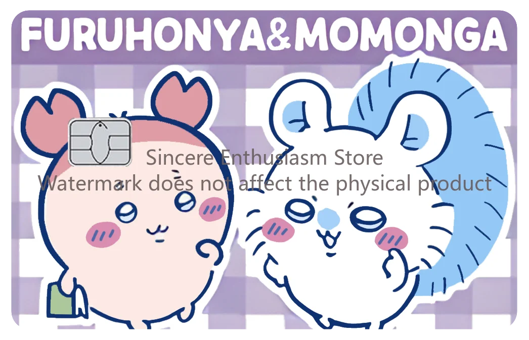 Cartoon Kawaii Chiikawas Credit Card Skin Stickers Cute Matte Sticker for VISA JCB Mastercard and Other IC Card Decorative