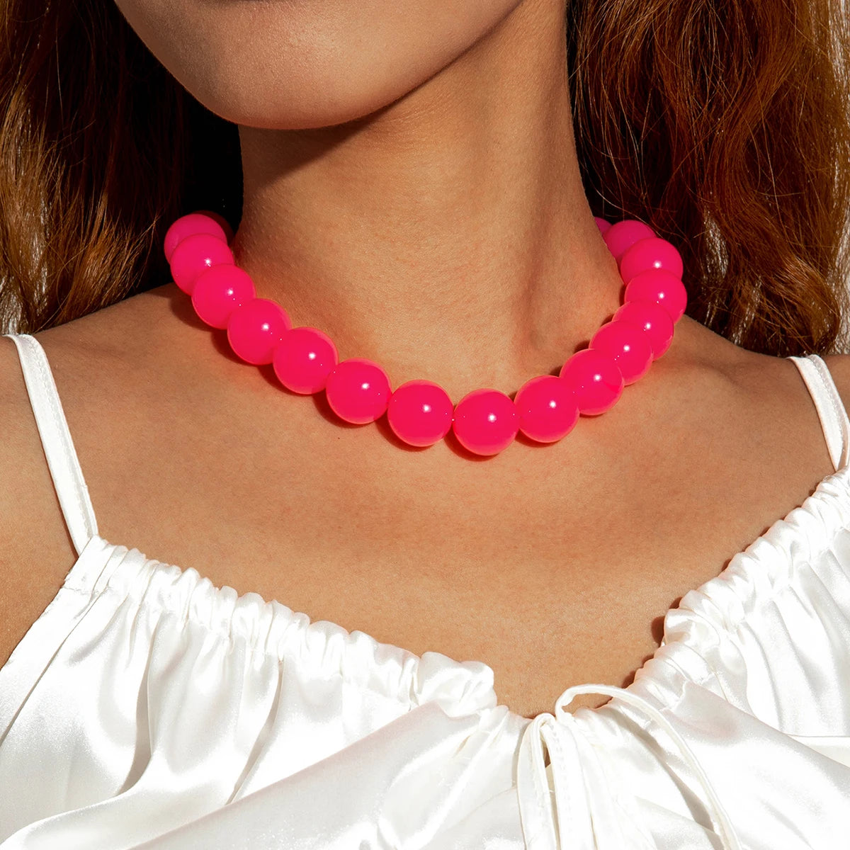 Docona Bohemia Bead Round Colourfulne Neckalce for Women Fashion Banquet Adjustable Geometric Holiday Jewelry Party Gifts - 2