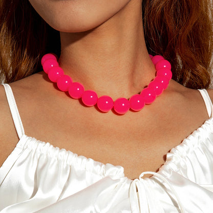 Docona Bohemia Bead Round Colourfulne Neckalce for Women Fashion Banquet Adjustable Geometric Holiday Jewelry Party Gifts - 2