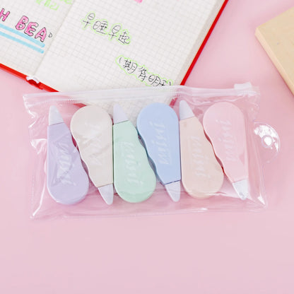 6pc Set Correction Tape Kawaii Mechanical Cute Design Correction Tape - Perfect for Decorating Diaries and School Supplies - 
