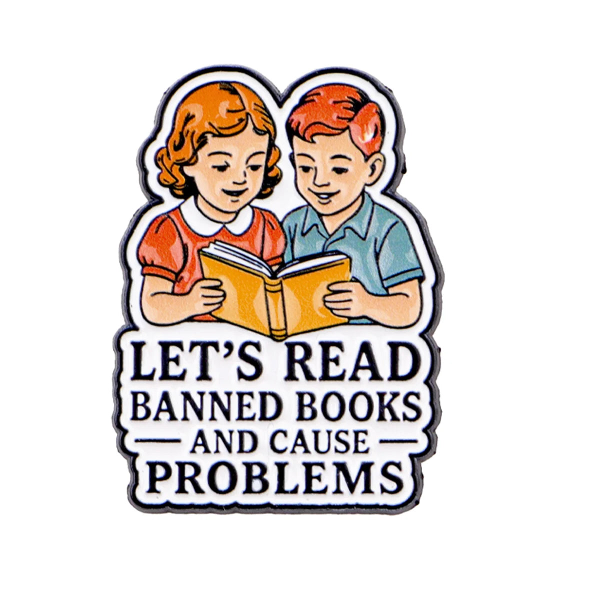 Book Lover Enamel Pin Cute Reading Themed Brooch "Just One More Chapter" Lapel Pins for Backpacks Bookworm Gift - 3