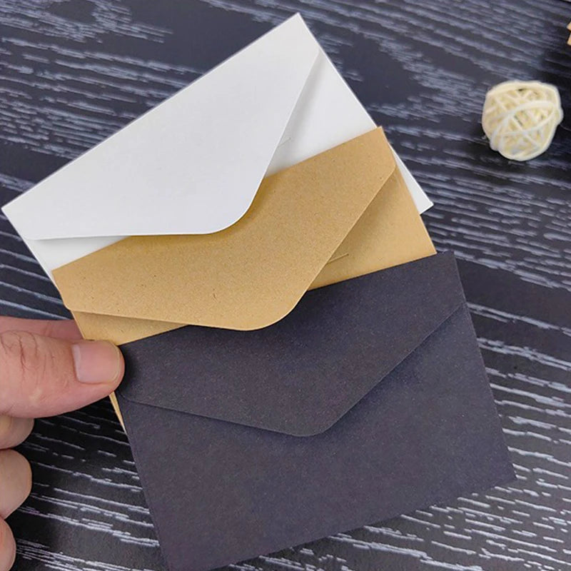 20/50/100PCS Classical Mini Paper Window Envelopes - Wedding Invitation, Gift Envelopes, Birthday Party Greeting Card Envelop