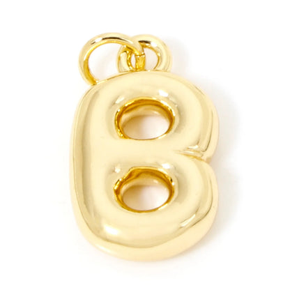 1Pcs English Letter Brass Charms 18K Real Gold Plated Capital Alphabet Initial A-Z Pendant Personalized Jewelry Making Findin
