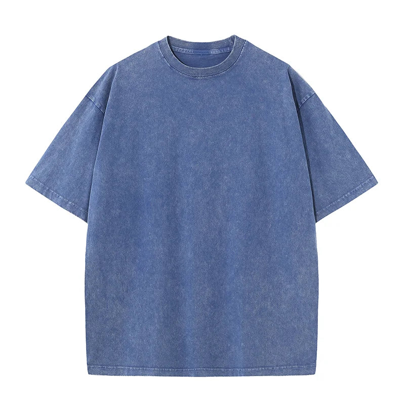 100% Cotton T-shirt Custom Logo Street Trend Short Sleeve T-shirt Embroidery Design European American Size Tops Printing Patt